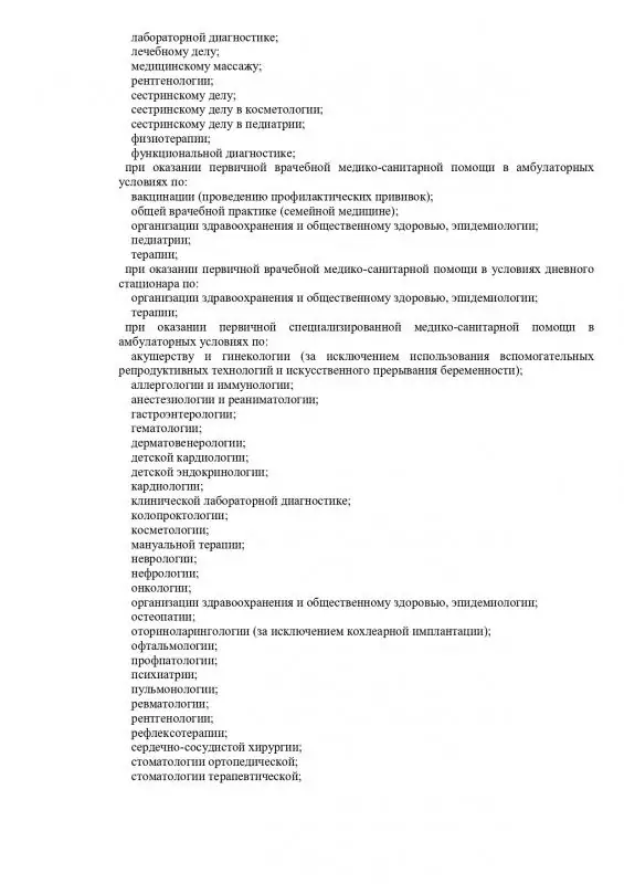 Выписка из реестра лицензий ООО "Мать и дитя" лист 2